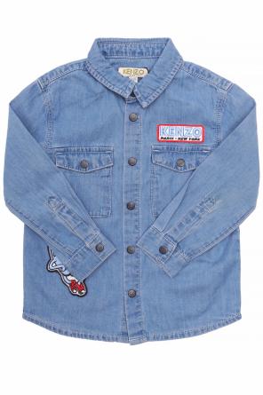Patched denim shirt, zdjęcie 1 Patched denim shirt od Kenzo Kids